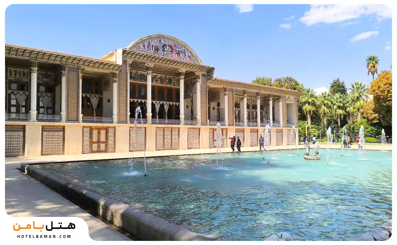 تصویر.نمای کلی باغ عفیف آباد شیراز