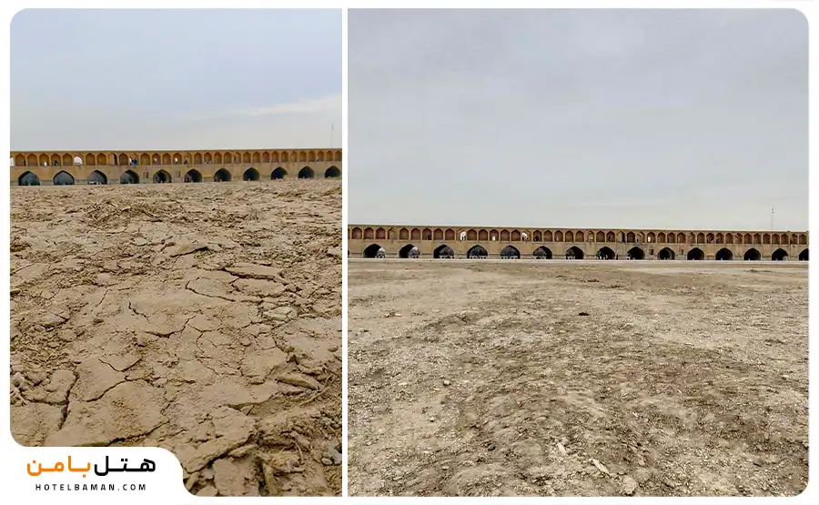 تصویر آسیب دیده سی و سه پل اصفهان