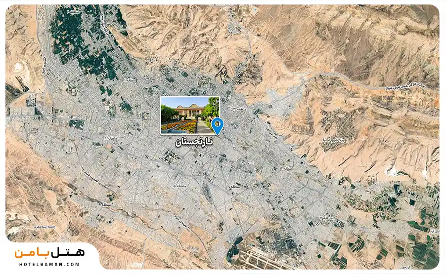 عکس نقشه باغ نارنجستان شیراز