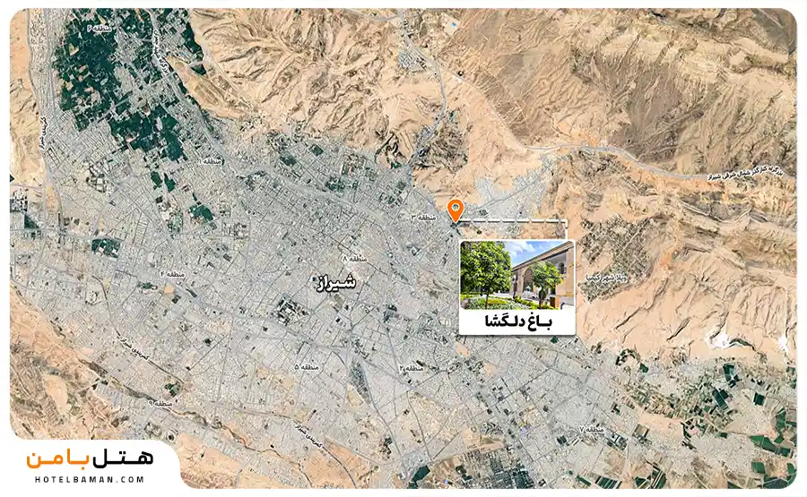 عکس از نقشه باغ دلگشا شیراز