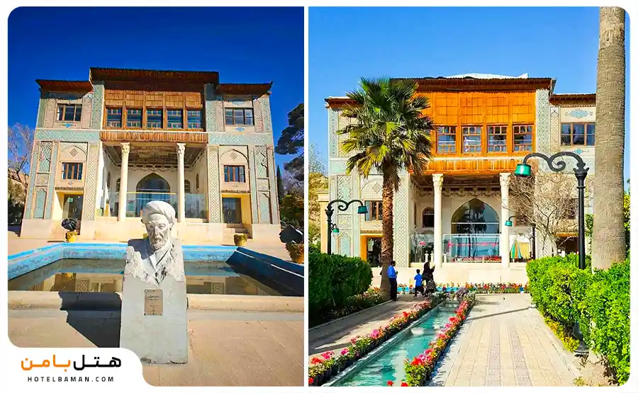 عکس از عمارت کلاه فرنگی باغ دلگشا شیراز