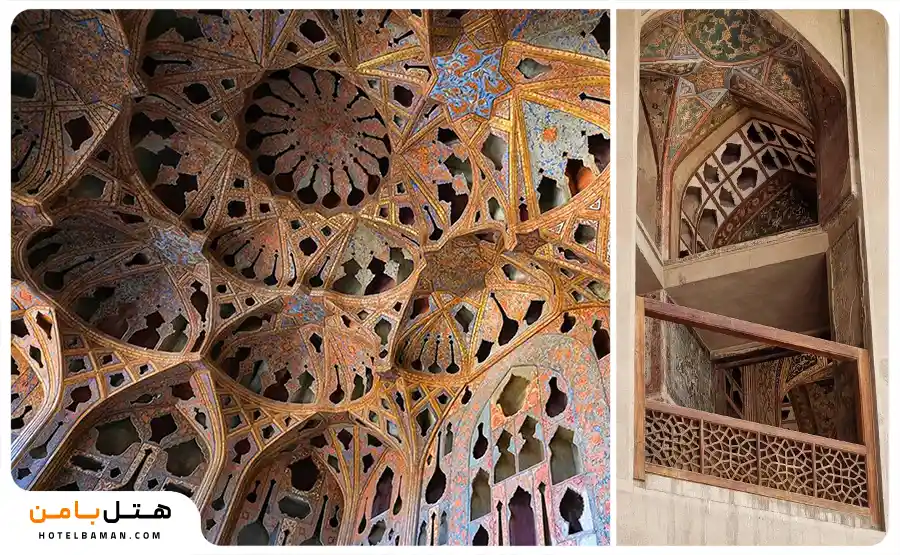 تصویر نمای معماری کاخ عالی قاپو اصفهان