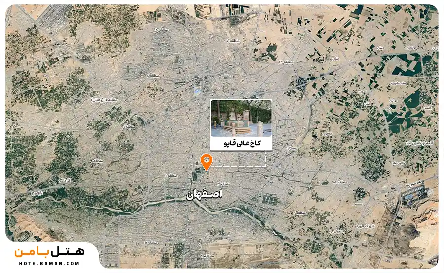 تصویر نقشه کاخ عالی قاپو اصفهان
