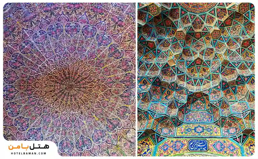 کاشی کاری های مسجد نصیرالملک شیراز