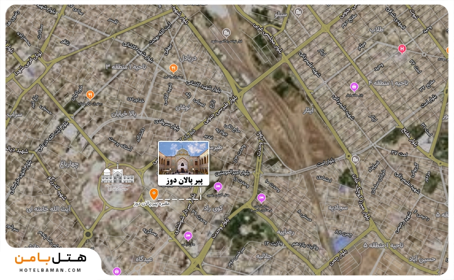 تصویر نقشه آرامگاه پیر پالان دوز مشهد