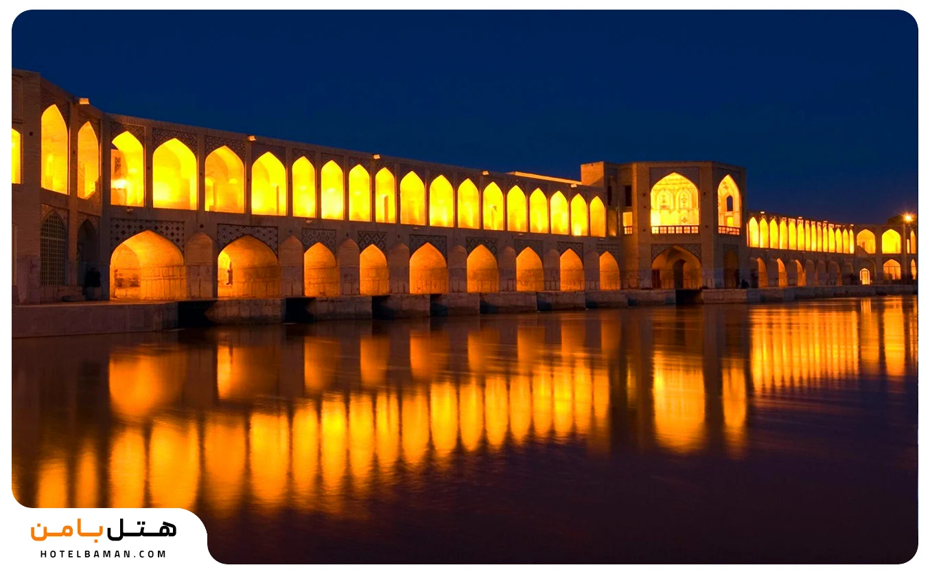 عکس پل خواجو اصفهان در شب