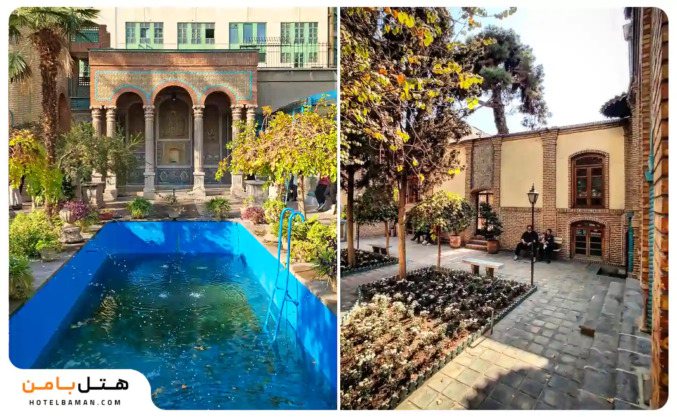 حیاط های سنتی ایرانی خانه مقدم تهران