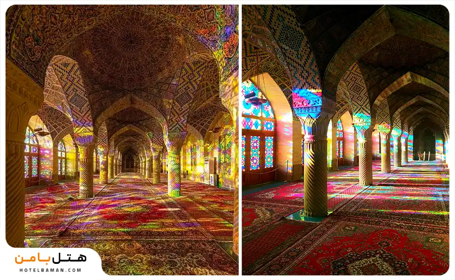 قاب تماشایی از مسجد نصیرالملک شیراز