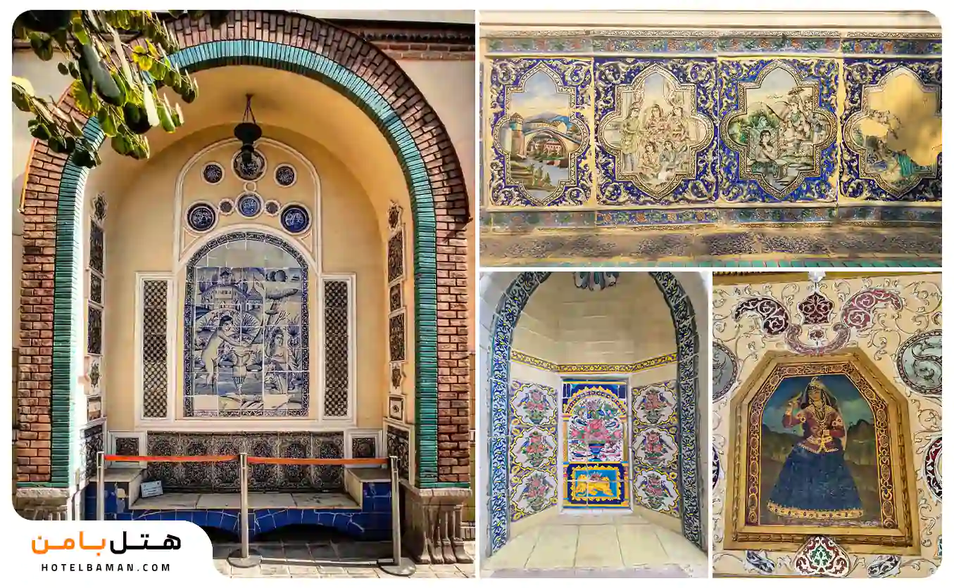 کاشی کاری های تاریخی خانه مقدم تهران