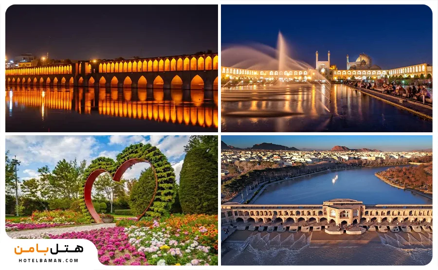 تصویر جاهای دیدنی اصفهان در شب